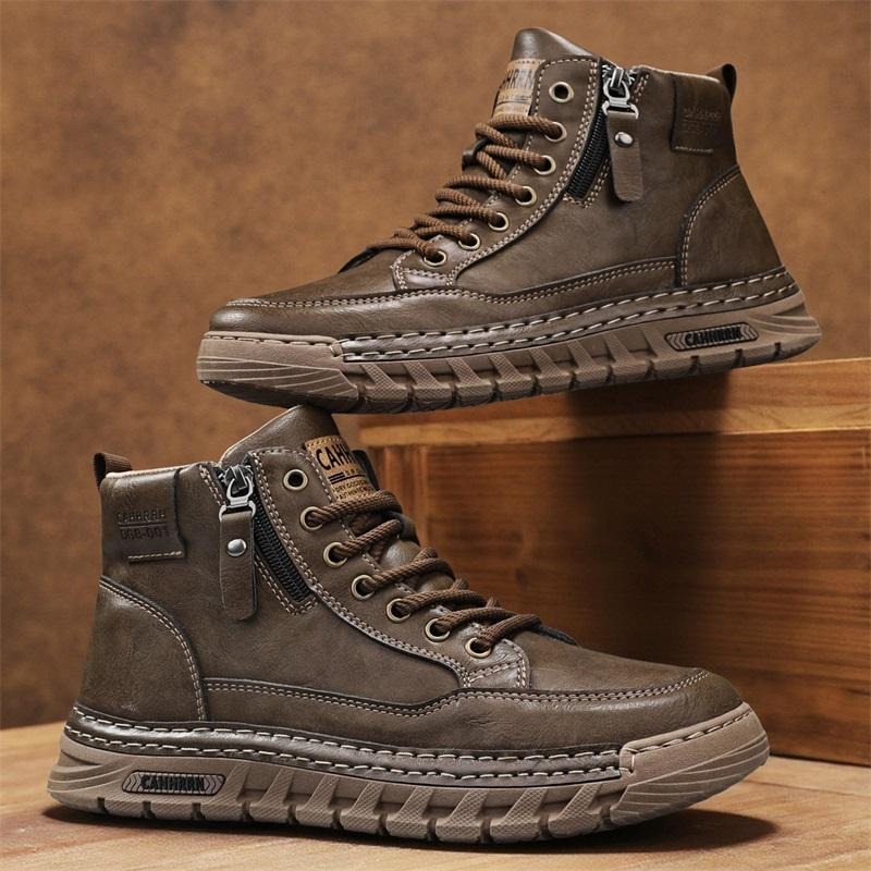 Men'S Shoes Dq - Botas de cuero para Hombre, botas