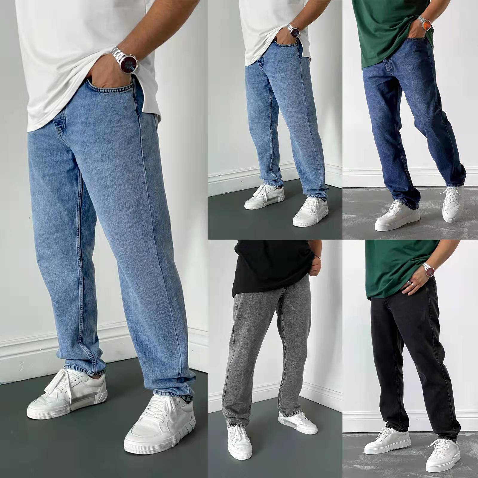 Men'S Shoes With Jeans - Jeans de Hombre de Alta Gama,