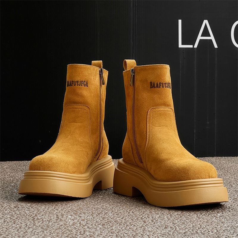 Men'S Shoes Dq - Botas Cortas de Invierno Estilo Retro