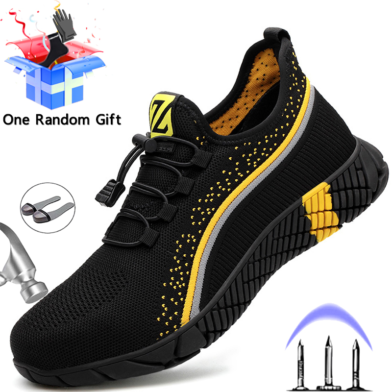 Men'S Shoes With Support - MJYTHF-zapatos de trabajo indestructibles para hombre,