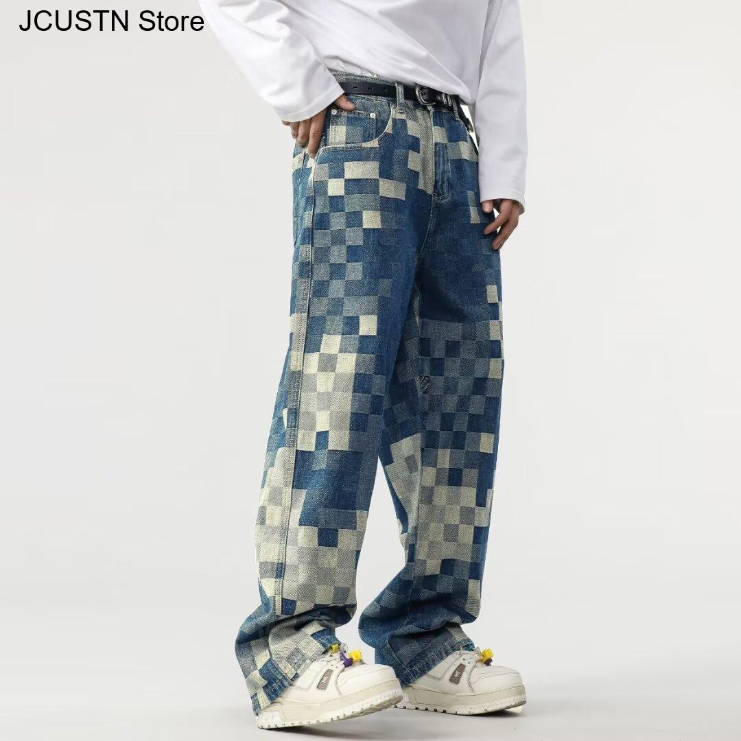 Pantalón de pierna recta de mo - Men'S Shoes With Jeans reseña y precio