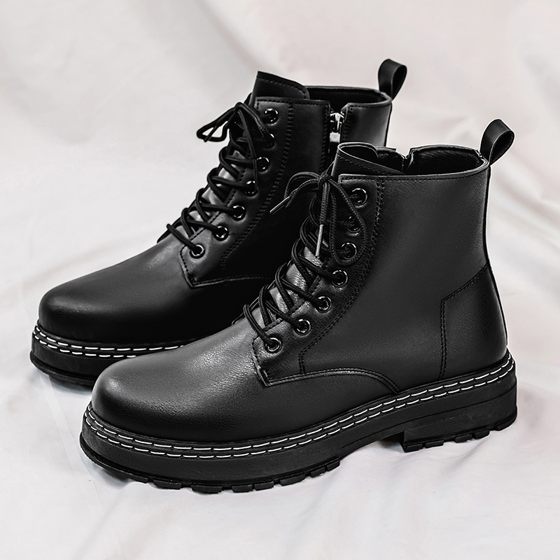 Botas de moto de charol negro  - Men'S Shoes Dq reseña y precio