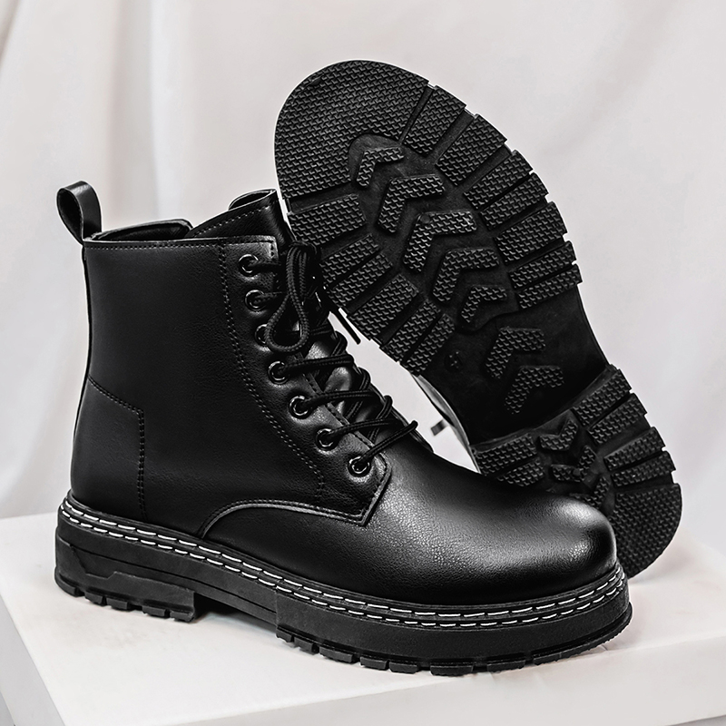 Botas de moto de charol negro  - Men'S Shoes Dq reseña y precio