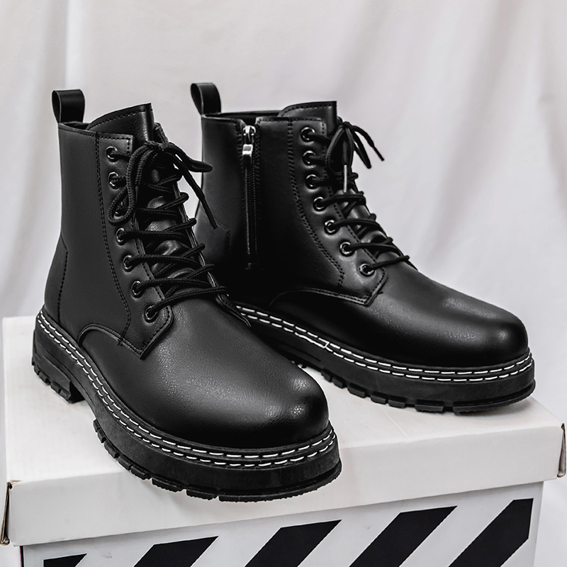 Botas de moto de charol negro  - Men'S Shoes Dq reseña y precio