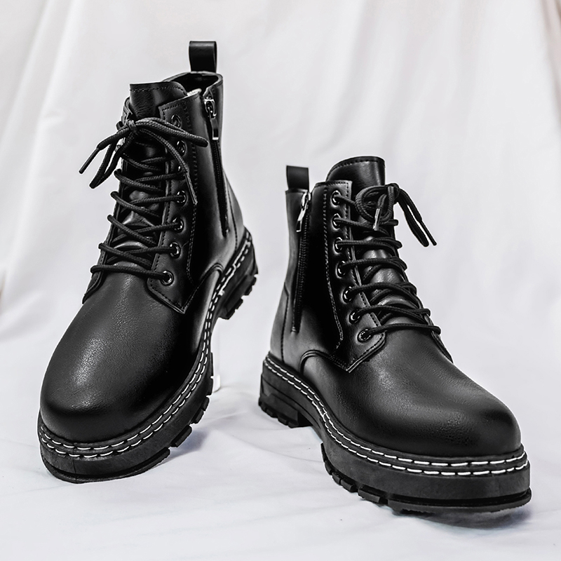 Botas de moto de charol negro  - Men'S Shoes Dq reseña y precio