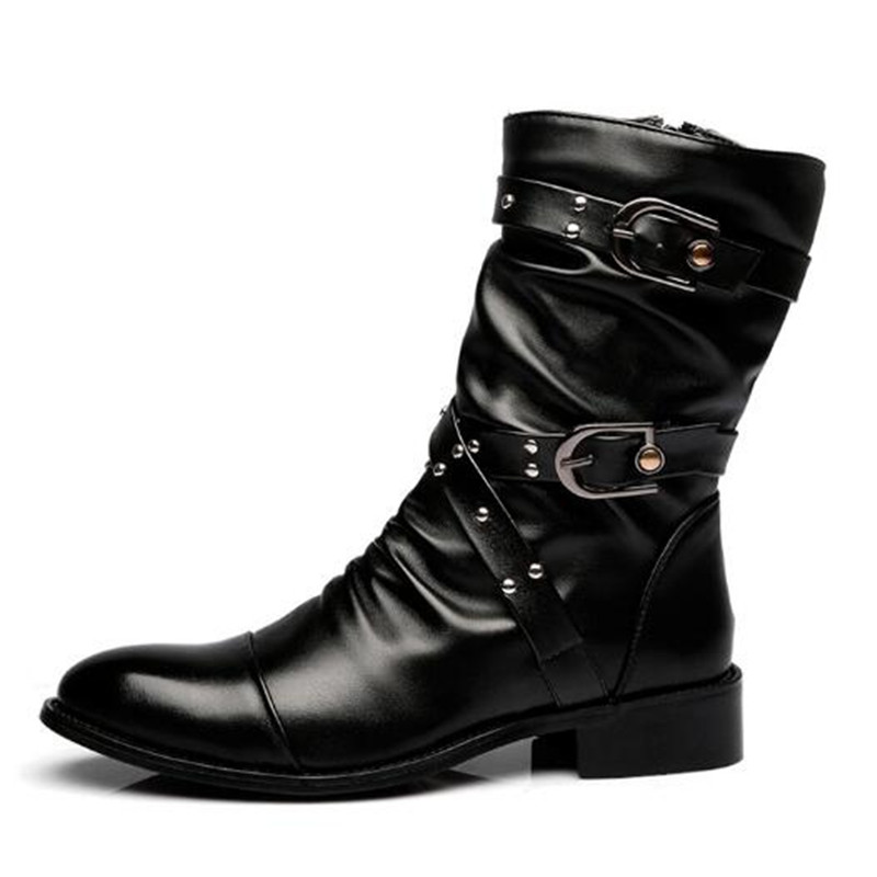 Botas de Media Caña de Cuero p - Men Shoes Size 46 reseña y precio