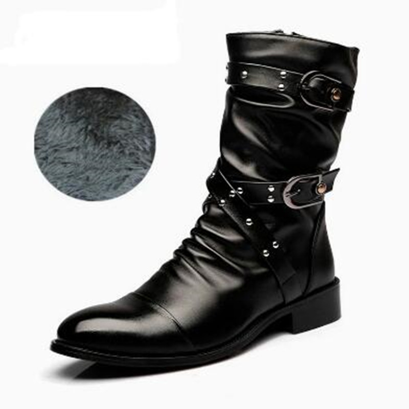 Botas de Media Caña de Cuero p - Men Shoes Size 46 reseña y precio